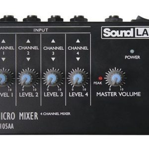 Soundlab G105AA 4 Channel Mono Microphone Mixer 9V