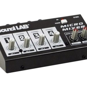 Soundlab G105C 4 Channel Mono Microphone Mixer With Effects