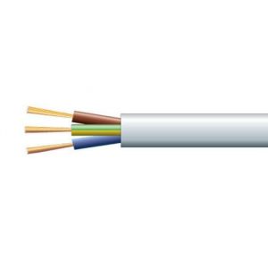 3 Core 13A Mains Mains Cable White Per Meter - 804.404